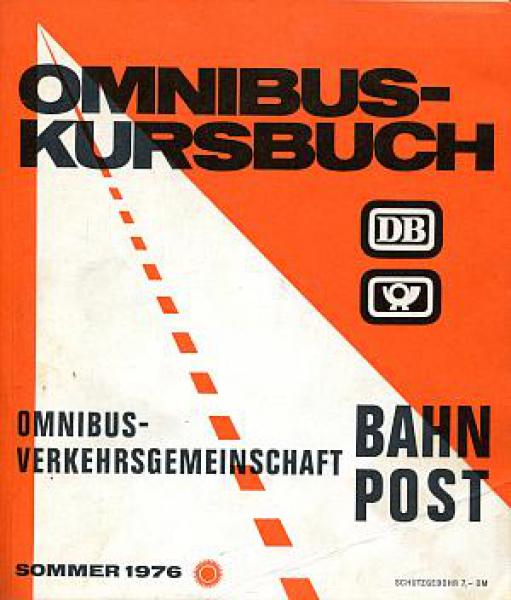 Omnibuskursbuch DB Bahn Post 1976