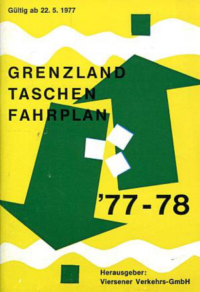 Grenzlandfahrplan Viersener Verkehrs AG 1977 / 1978