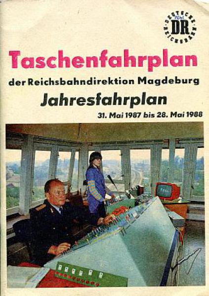 Taschenfahrplan RBD Magdeburg 1987 / 1988