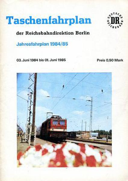 Taschenfahrplan RBD Berlin 1984 / 1985
