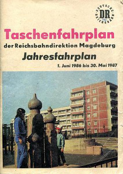 Taschenfahrplan RBD Magdeburg 1986 / 1987