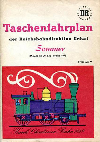 Taschenfahrplan RBD Erfurt 1979