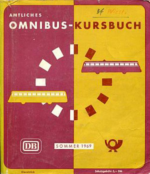 Omnibuskursbuch DB Bahn Post 1969