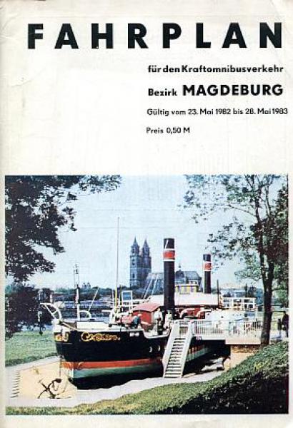 Fahrplan Kraftomnibusverkehr Magdeburg 1982 / 1983