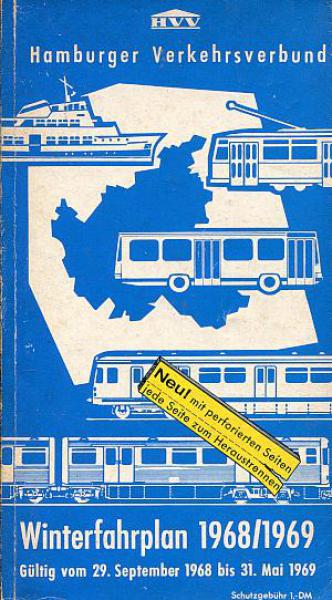 Fahrplan Hamburger Verkehrsverbund 1968 / 1969