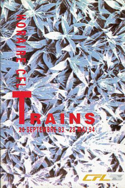 Kursbuch CFL Luxemburg 1993 / 1994