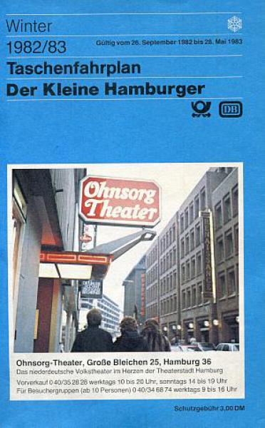Taschenfahrplan der kleine Hamburger 1982 / 1983