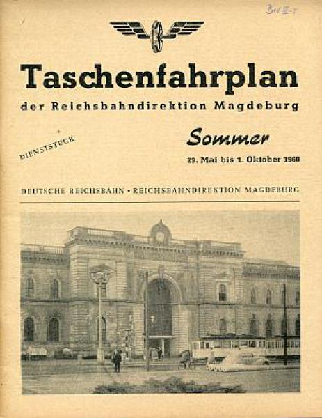 Taschenfahrplan RBD Magdeburg 1960