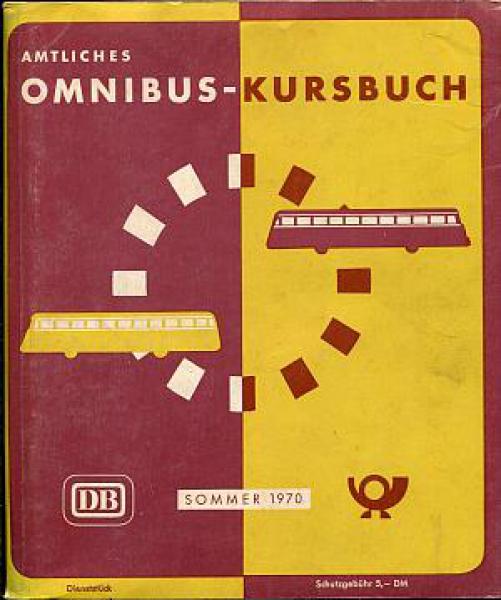 Omnibuskursbuch DB Bahn Post 1970