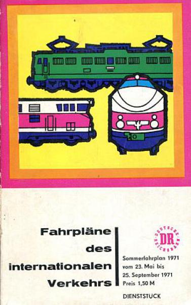 Fahrpläne des internationalen Verkehrs DR 1971