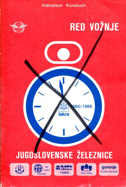 Kursbuch Jugoslawien JZ 1985 / 1986