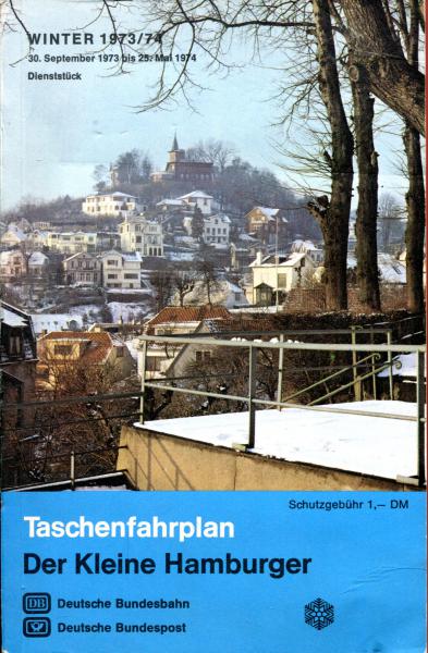 Taschenfahrplan der kleine Hamburger 1973 / 1974