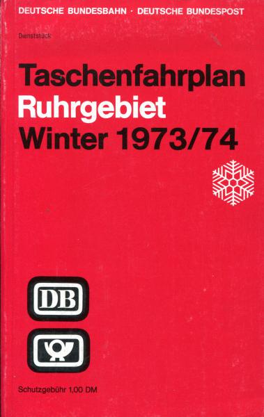 Taschenfahrplan Ruhrgebiet 1973 / 1974