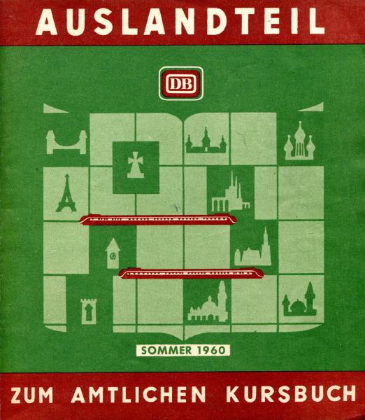 Kursbuch DB Auslandteil 1960