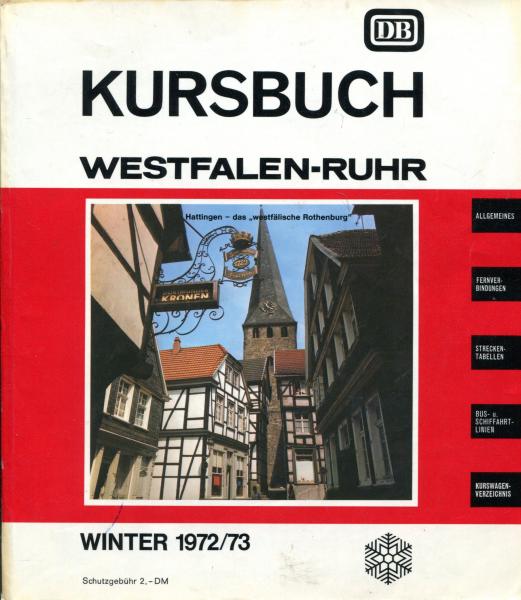 Kursbuch Westfalen – Ruhr 1972 / 1973