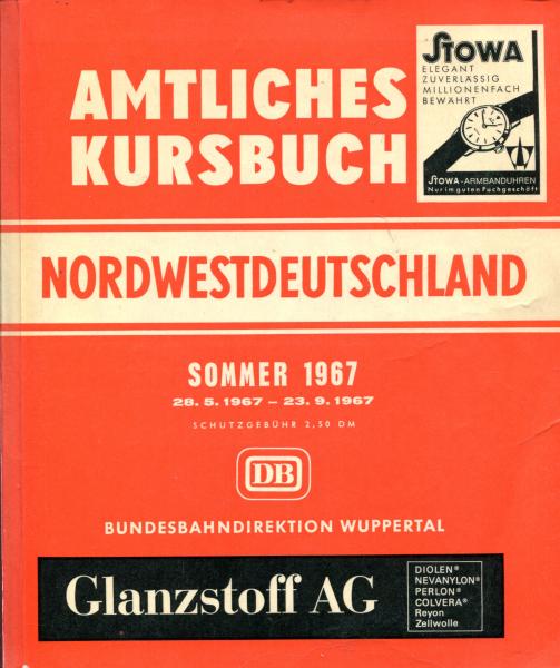 Kursbuch Nordwestdeutschland 1967