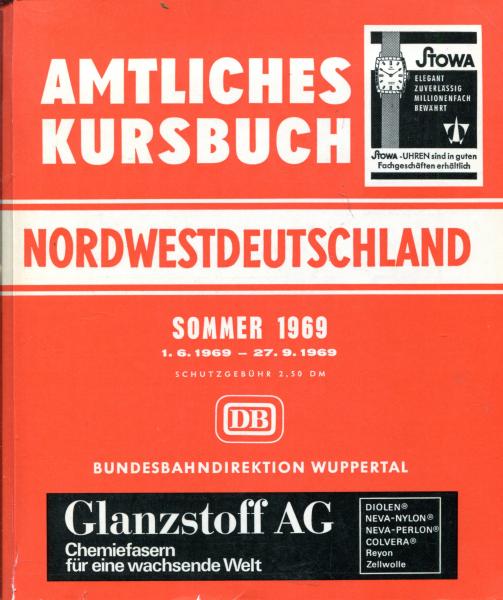 Kursbuch Nordwestdeutschland 1969