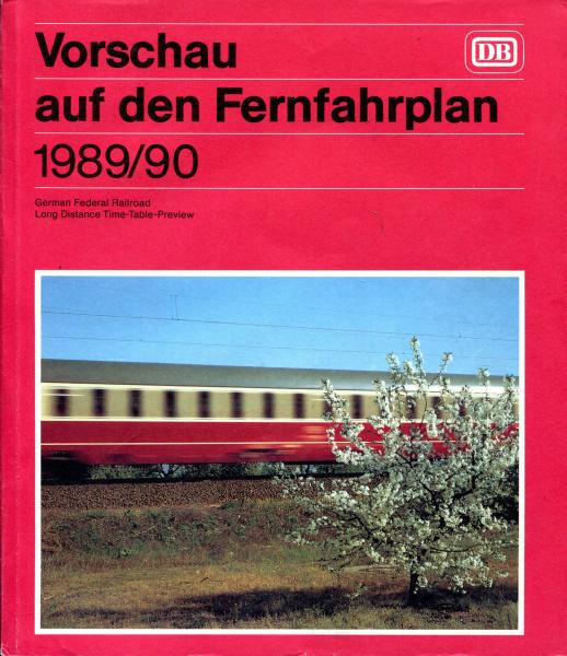 Vorschau auf den Fernfahrplan 1989 / 1990