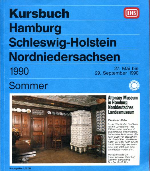 Kursbuch Hamburg Schleswig Holstein Nordniedersachsen 1990