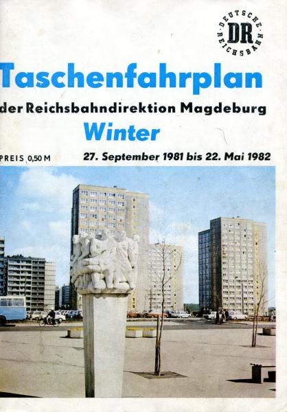 Taschenfahrplan Rbd Magdeburg 1981 / 1982