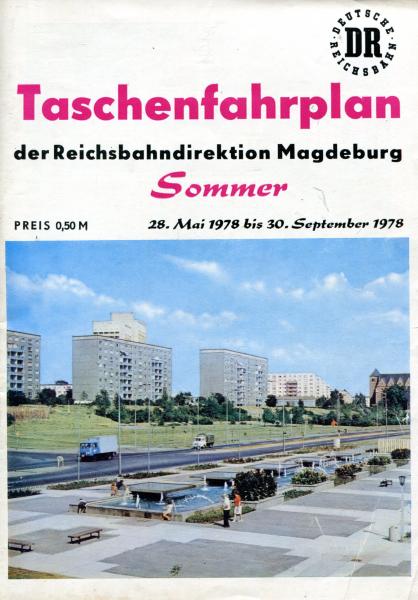 Taschenfahrplan Rbd Magdeburg 1978