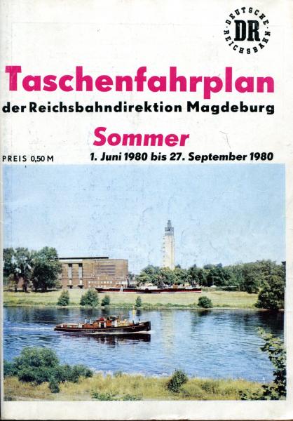 Taschenfahrplan Rbd Magdeburg 1980
