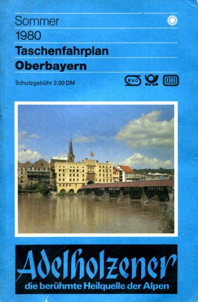 Taschenfahrplan Oberbayern 1980