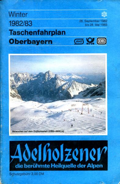 Taschenfahrplan Oberbayern 1982 / 1983