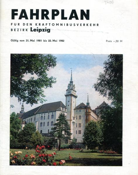 Fahrplan Kraftomnibusverkehr Bezirk Leipzig 1981 / 1982