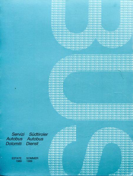 Fahrplan Südtiroler Autobus Dolomiten 1989
