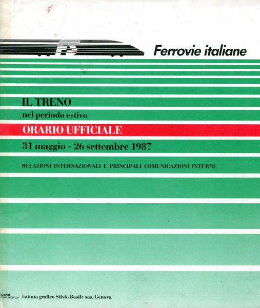 Kursbuch Italien Auslandsverbindungen 1987