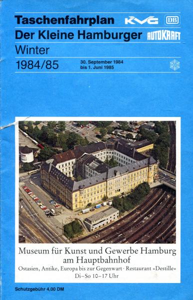 Taschenfahrplan Der kleine Hamburger 1984 / 1985