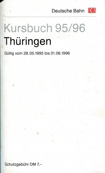 Kursbuch Thüringen 1995 / 1996