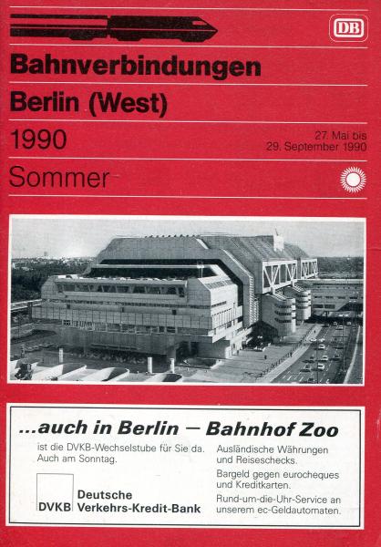 Bahnverbindungen Berlin (West) 1990