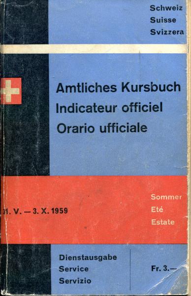 Kursbuch Schweiz  1959