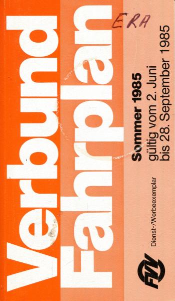 FVV Verbundfahrplan 1985