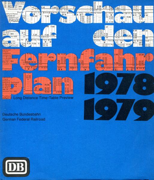 Vorschau auf den Fernfahrplan 1978 / 1979