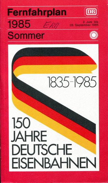 Fernfahrplan DB 1985