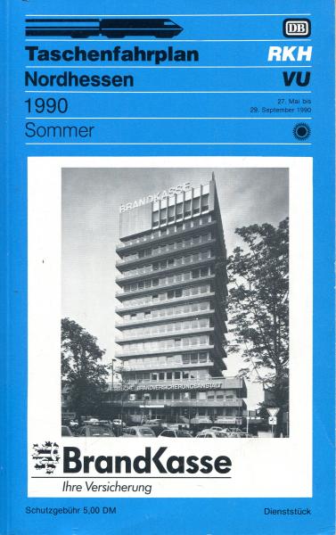 Taschenfahrplan Nordhessen 1990
