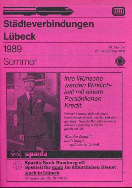 Städteverbindungen Lübeck 1989