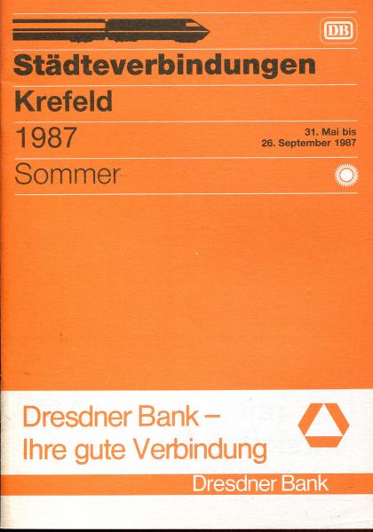 Städteverbindungen Krefeld 1987