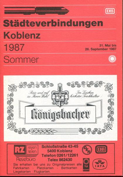Städteverbindungen Koblenz 1987