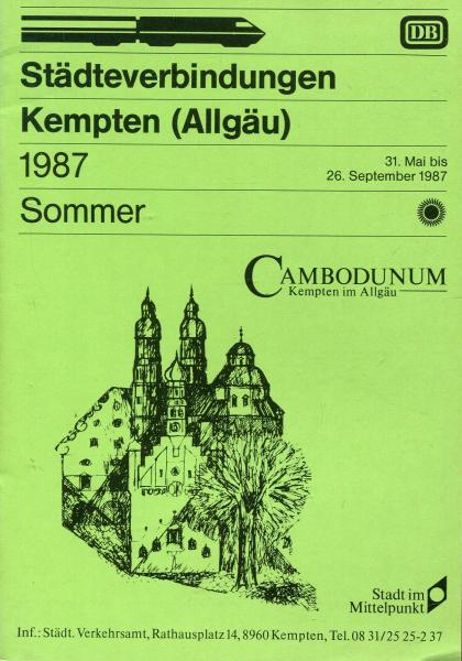 Städteverbindungen Kempten 1987