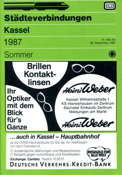 Städteverbindungen Kassel 1987