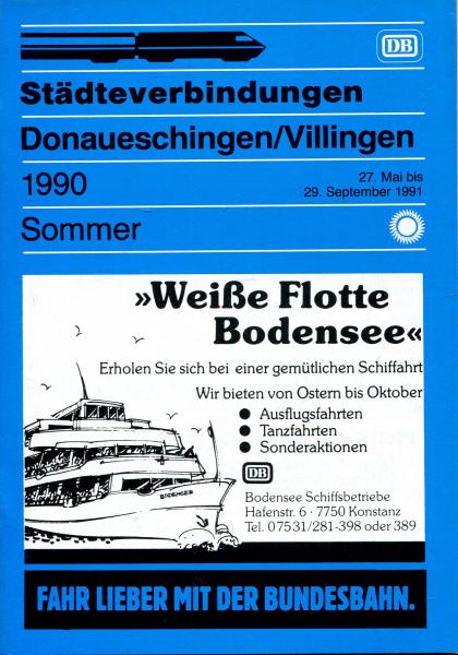 Städteverbindungen Donaueschingen / Villingen 1990