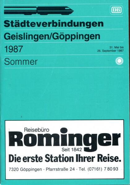 Städteverbindungen Geislingen / Göppingen 1987