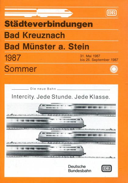 Städteverbindungen Bad Kreuznach / Bad Münster a. Stein 1987
