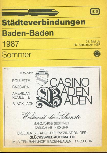 Städteverbindungen Baden-Baden 1987