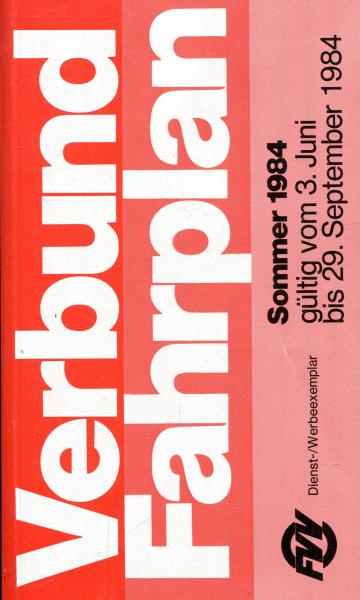 FVV Verbundfahrplan 1984