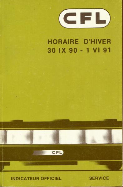 Kursbuch Luxemburg 1990 / 1991